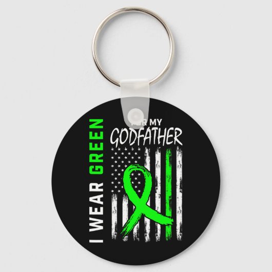 緑のgodfather kidney dise脳性麻痺 キーホルダー (正面)