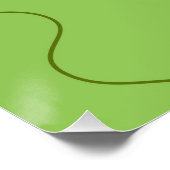 緑のGroovy波線抽象芸術ミニマルモダンリスト ポスター (コーナー)