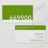 緑のhtmlカラーコード669900 名刺 (正面/裏面)