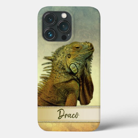 緑のIguanaパーソナライズ可能 Case-Mate iPhoneケース (裏面)