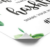 緑のinstagramハッシュタグのサイン夏結婚のポスター フォトプリント (角)