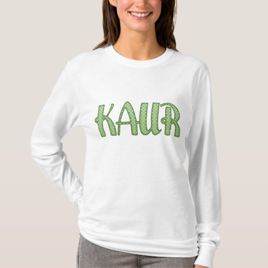 緑のKaur Tシャツ (正面)