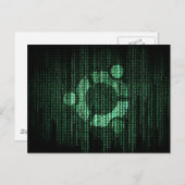 緑のLinux端末 ポストカード (正面/裏面)