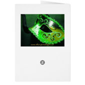 緑のMasquradeのマスクのテーブル数カード (裏面)