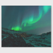 緑のNorthern Lights ラッピングペーパー (フラット)