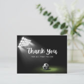 緑のPで感謝していするサッカーのボール ポストカード (スタンド正面)