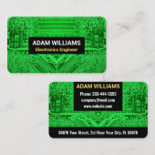 緑のPCB回路基板（電子工学エンジニア） 名刺 (正面/裏面)