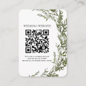 緑のQRコードとフォトエンクロージャの招待状 エンクロージャーカード (正面)