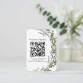 緑のQRコードとフォトエンクロージャの招待状 エンクロージャーカード (スタンド正面)