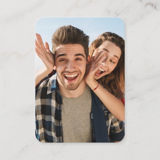 緑のQRコードとフォトエンクロージャの招待状 エンクロージャーカード (裏面)