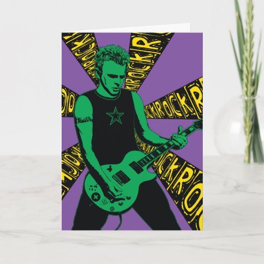 緑のRockinのバースデー・カード カード (正面)