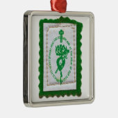 緑のScapularオーナメント メタルオーナメント (右)