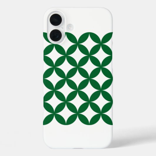 緑のShippo iPhone 16プラスケース Case-Mate iPhoneケース (裏面)