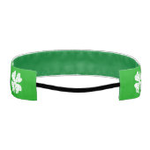 緑のSt patricks dayの幸運な魅力のクローバーのヘッドバンド アスレチックヘッドバンド (裏面)