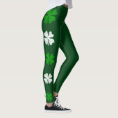 緑のSt patricks day可愛いシャムロックで揺れる レギンス (右)