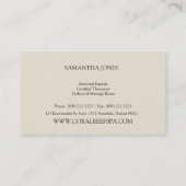 緑のSucculentsのモダンな上品 名刺 (裏面)