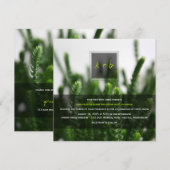 緑のSucculentsの草の写真のシンプルでモダンな結婚式 招待状 (正面/裏面)