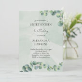緑のSweet sixteen誕生会 招待状 (スタンド正面)
