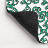 緑のswirlieのmousepad マウスパッド (コーナー)