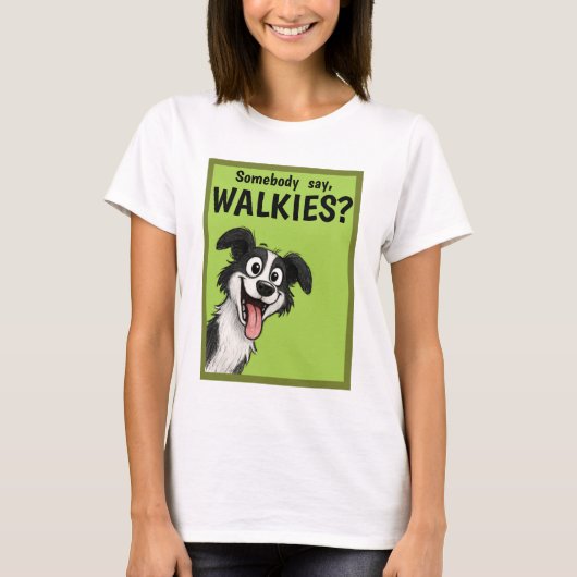 緑のTシャツでお散歩 Tシャツ (正面)