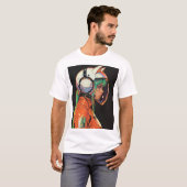 緑のTシャツを着た可愛らしいロボットの女の子 Tシャツ (正面フル)