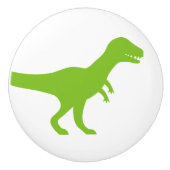 緑のtレックスの恐竜の陶磁器のドアおよび引出しのノブ セラミックノブ (正面)