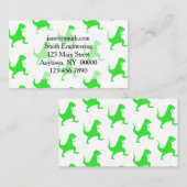 緑のtレックスパターン 名刺 (正面/裏面)