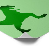 緑のT-Rex恐竜ポスター ポスター (角)
