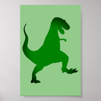 緑のT-Rex恐竜ポスター ポスター