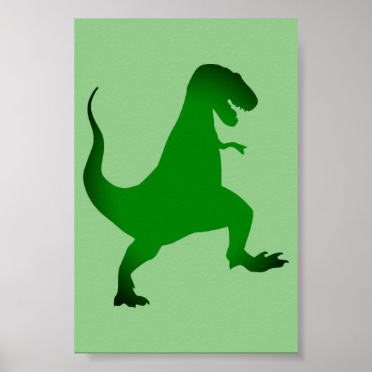 緑のT-Rex恐竜ポスター ポスター (正面)