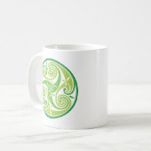 緑のtriskel コーヒーマグカップ (正面左)