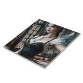 緑のTuと妖精の翼のバレエダンサー タイル (側面)