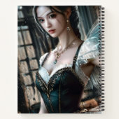 緑のTuと妖精の翼のバレエダンサー ノートブック (裏面)