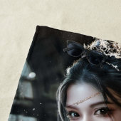 緑のTuと妖精の翼のバレエダンサー ビーチタオル (インサイチュ)