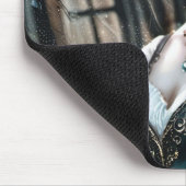 緑のTuと妖精の翼のバレエダンサー マウスパッド (コーナー)