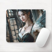 緑のTuと妖精の翼のバレエダンサー マウスパッド (マウス)