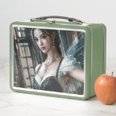 緑のTuと妖精の翼のバレエダンサー メタルランチボックス (インサイチュ)