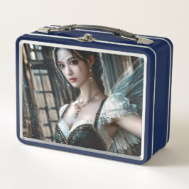 緑のTuと妖精の翼のバレエダンサー メタルランチボックス