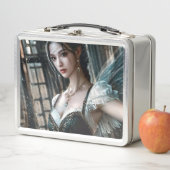 緑のTuと妖精の翼のバレエダンサー メタルランチボックス (インサイチュ)