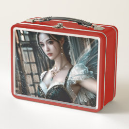 緑のTuと妖精の翼のバレエダンサー メタルランチボックス