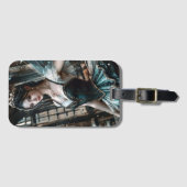 緑のTuと妖精の翼のバレエダンサー ラゲッジタグ (正面横)