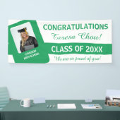 緑のUPSC付きUピックスクールカラー 横断幕 (トレードショー)