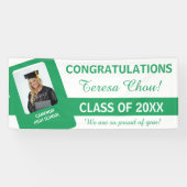 緑のUPSC付きUピックスクールカラー 横断幕 (横)