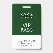 緑のVIPアクセスバッジカスタムーイベント情報 バッジ (裏面)