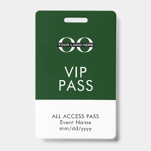 緑のVIPアクセスバッジカスタムーイベント情報 バッジ (正面)