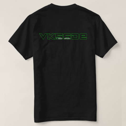 緑のVK56DE Tシャツ (デザイン裏面)