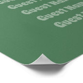 緑のVosvosミニマルの結婚座席表 ポスター (角)