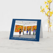 緑のWeeniiの"芸術の展示物"の挨拶状 カード (黄色い花)