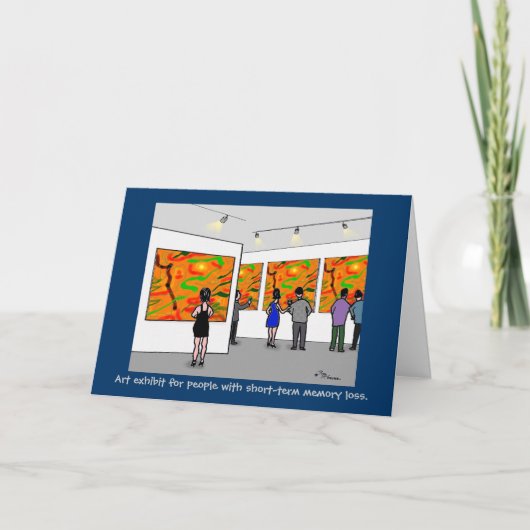 緑のWeeniiの"芸術の展示物"の挨拶状 カード (正面)