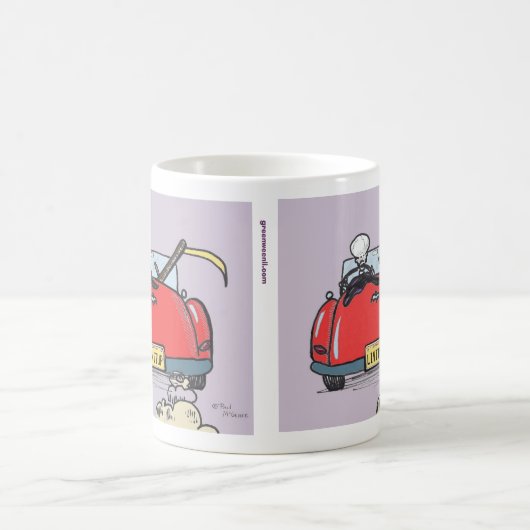 緑のWeeniiは"死休日"のマグ取ります コーヒーマグカップ (中央)